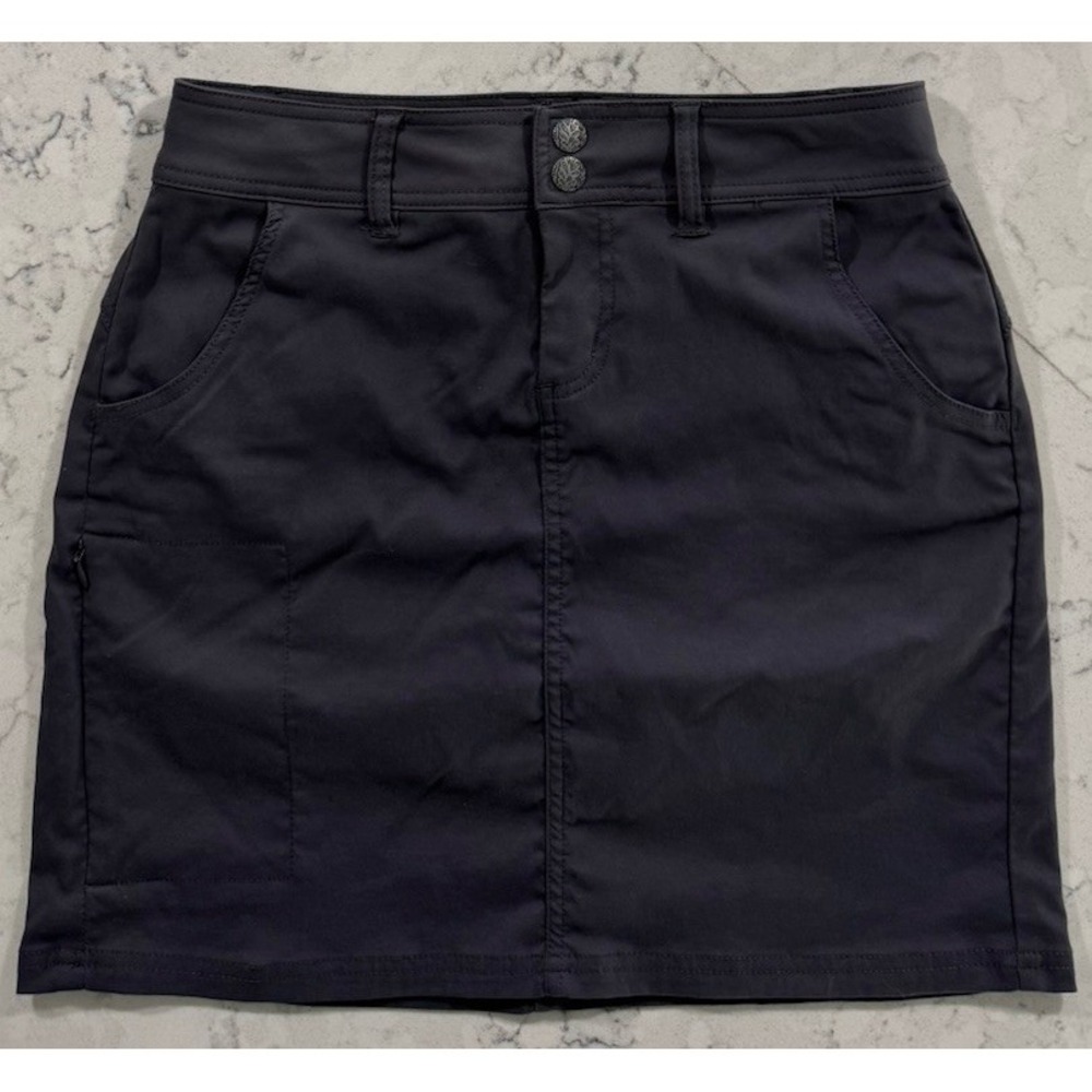 prAna Koen Skort Womens‎ 6 Gray Stretch Lightweight Athletic Hiking Travel Skirt